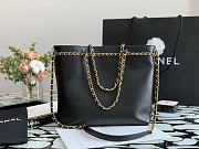 Forubags Chanel Vintage Tote Gold Chain Cowhide Black – 99056 – 24x31x7 cm - 3