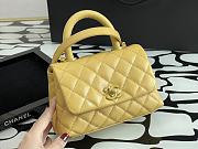 Forubags Chanel Coco Handle Mini Diamond Plaid Calfskin Lemon Yellow  - 99003 - 13×19×9 cm - 6