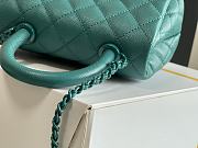 Forubags Chanel Coco Handle Mini Diamond Plaid Calfskin Tiffany Blue - 99003 - 13×19×9 cm - 5