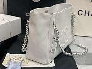 Forubags Tote Woven Hardware Chain Bag White - AS8473 – 42x29x12 cm - 4