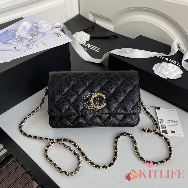 Forubags Chanel WOC Grained Calfskin Black - AP1794 – 19 cm - 1