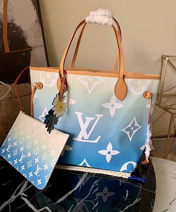 Forubags Louis Vuitton Neverfull MM Monogram Blue Pastel - M45678 – 32x29x17 cm