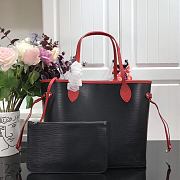 Forubags Louis Vuitton Neverfull MM Epi Leather Elephant Black/ Red - M40882 – 32x29x19 cm - 1