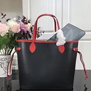 Forubags Louis Vuitton Neverfull MM Epi Leather Elephant Black/ Red - M40882 – 32x29x19 cm - 6