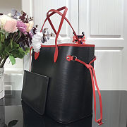 Forubags Louis Vuitton Neverfull MM Epi Leather Elephant Black/ Red - M40882 – 32x29x19 cm - 2