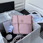 Forubags Chanel SMALL HOBO BAG Calfskin & Gold-Tone Metal Pink - AS2542 – 19x23x7 cm - 6