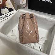 Forubags Chanel Bucket Wrinkled Retro Cowhide Texture Beige - 1803 – 20.5x19x10.5 cm - 6