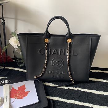 Forubags Chanel Large Tote Calfskin & Gold-Tone Metal Black - B05493 –30x50x22 cm