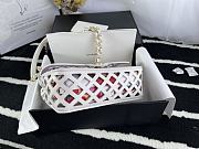 Forubags Chanel Perforated Calfskin, Printed Fabric & Gold-Tone Metal White Flap Bag – 25cm - 2