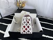 Forubags Chanel Perforated Calfskin, Printed Fabric & Gold-Tone Metal White Flap Bag – 25cm - 4