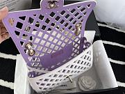 Forubags Chanel Perforated Calfskin, Printed Fabric & Gold-Tone Metal White Flap Bag – 25cm - 6