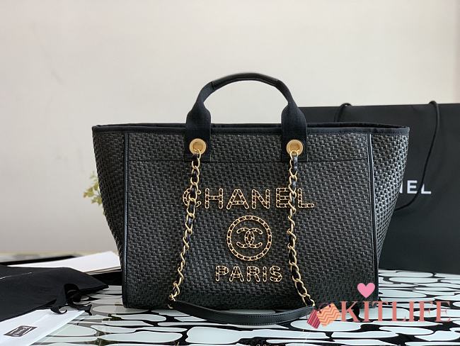 Forubags Chanel Large Deauville Shopping Bag Black - A66941 - 38cm - 1