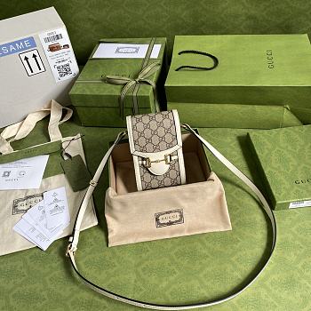 Forubags Gucci Horsebit 1955 Mini Bag White - 625615 -  11.5x17x4 cm 