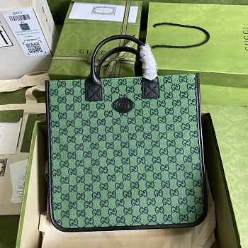 Forubags Gucci Multicolour Canvas Tote Green - 550763 -  33.5x31.5x7.5 cm