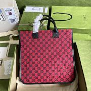 Forubags Gucci Multicolour Canvas Tote Red - 550763 - 33.5x31.5x7.5 cm - 5