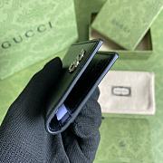 Forubags Gucci GG Marmont Card Case In Black Toothpick Pattern Leather - 547075 – 7x10.5 cm - 6