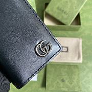 Forubags Gucci GG Marmont Card Case In Black Toothpick Pattern Leather - 547075 – 7x10.5 cm - 2