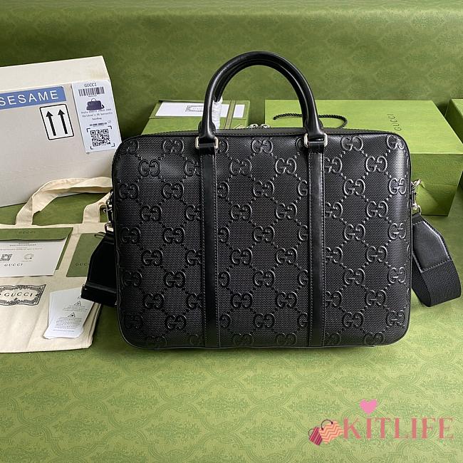 Forubags Gucci GG Embossed Briefcase - 658573 – 40×29×6cm - 1