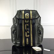 Forubags Gucci GG Dapper Dan Black/ Gold Backpack- 536413– W32xH45xD14 cm - 1