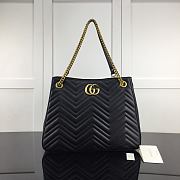 Forubags Gucci GG Marmont Matelasse Shoulder Bag Black – 453569 – W36xH27xD14 cm - 1