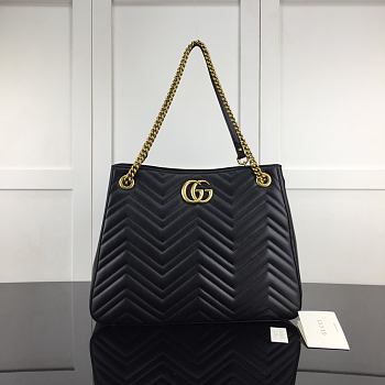 Forubags Gucci GG Marmont Matelasse Shoulder Bag Black – 453569 – W36xH27xD14 cm