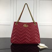 Forubags Gucci GG Marmont Matelasse Shoulder Bag Red – 453569 – W36xH27xD14 cm - 1