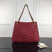 Forubags Gucci GG Marmont Matelasse Shoulder Bag Red – 453569 – W36xH27xD14 cm - 5