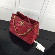 Forubags Gucci GG Marmont Matelasse Shoulder Bag Red – 453569 – W36xH27xD14 cm - 3