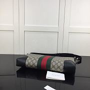 Forubags Gucci GG Flat Messenger Bag Brown/ Black – 474139 – W35.5xH25xD4cm cm - 3