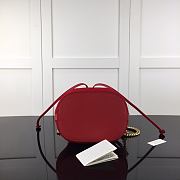 Forubags Gucci GG Marmont Quilted Velvet Bucket Bag Red – 525081 – W21xH22xD11 cm - 6