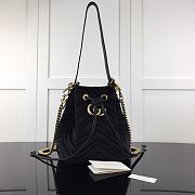 Forubags Gucci GG Marmont Quilted Velvet Bucket Bag Gram – 525081 – W21xH22xD11 cm - 1