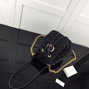 Forubags Gucci GG Marmont Quilted Velvet Bucket Bag Gram – 525081 – W21xH22xD11 cm - 3