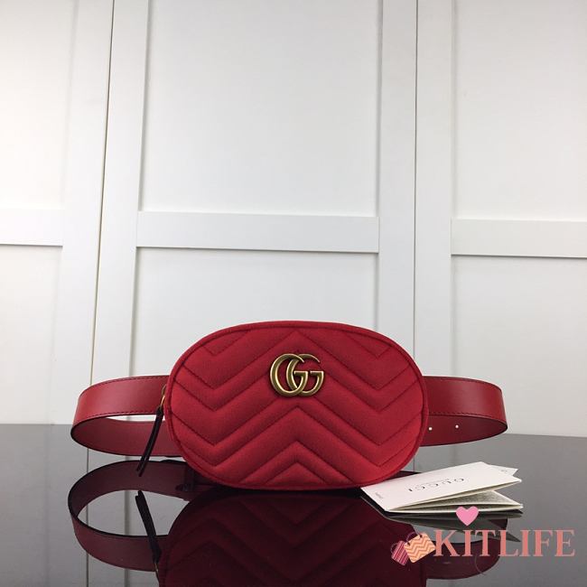 Forubags Gucci GG Marmont Matelasse Red – 476434 – W.18xH.11xD.5 cm - 1