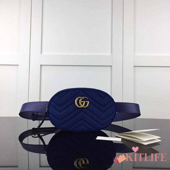 Forubags Gucci GG Marmont Matelasse Dark Blue – 476434 – W.18xH.11xD.5 cm - 1