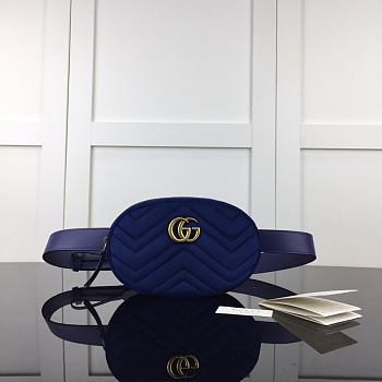 Forubags Gucci GG Marmont Matelasse Dark Blue – 476434 – W.18xH.11xD.5 cm