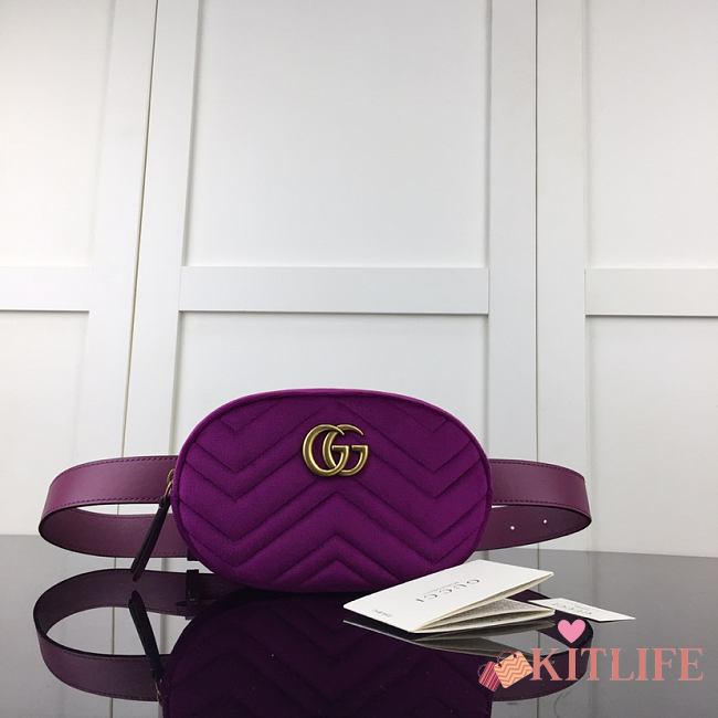 Forubags Gucci GG Marmont Matelasse Purple – 476434 – W.18xH.11xD.5 cm - 1