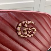 Forubags Gucci GG Marmont Red With Pink – 447632 – 24x12x7 cm - 2