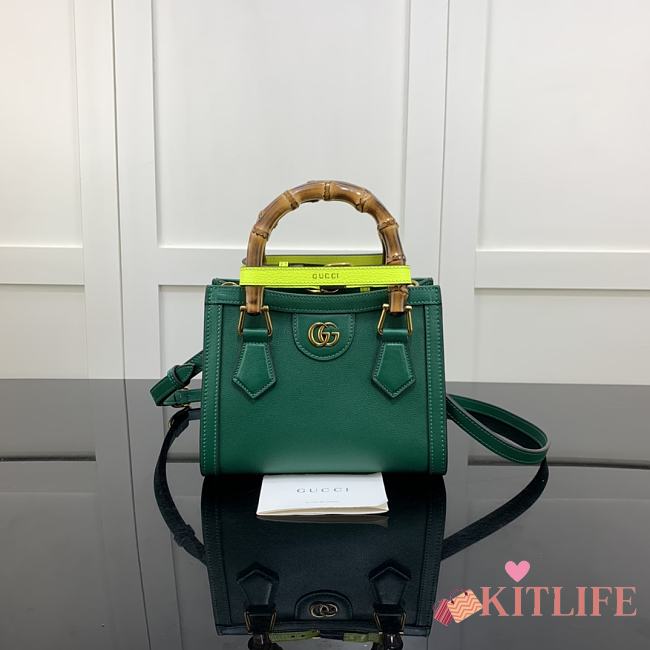 Forubags Gucci Diana Small Tote Bag Green – 655661 – 20x16x10 cm - 1