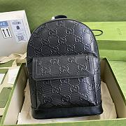 Forubags Gucci Embossed Backpack In Black Leather – 658579 – 27×37×13 cm - 1