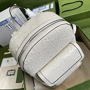 Forubags Gucci Embossed Backpack In White Leather – 658579 – 27×37×13 cm - 5