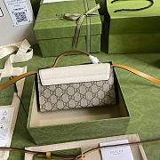 Forubags Gucci Padlock Mini Bag In Beige And Ebony GG Supreme White – 652683 – 18×10×5 cm - 3