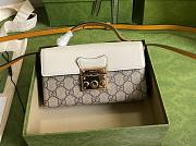 Forubags Gucci Padlock Mini Bag In Beige And Ebony GG Supreme White – 652683 – 18×10×5 cm - 1