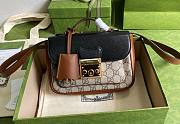 Forubags Gucci Padlock Mini Bag In GG Supreme Canvas Black – 658487 – 21x14x5 cm - 1