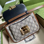 Forubags Gucci Padlock Mini Bag In GG Supreme Canvas Black – 658487 – 21x14x5 cm - 2