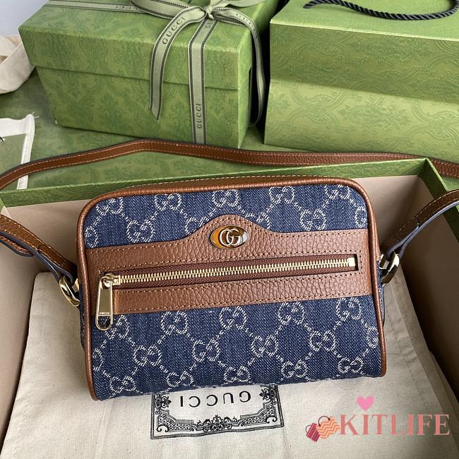 Forubags Gucci Ophidia GG Mini Dark Blue Bag – 517350 – 17.5× 12x 5.5 cm - 1