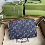 Forubags Gucci Ophidia GG Mini Dark Blue Bag – 517350 – 17.5× 12x 5.5 cm - 6