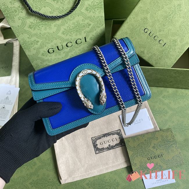 Forubags Gucci Dionysus Mini Navy Blue/ Green – 476432 – 16.5x10x4.5 cm - 1