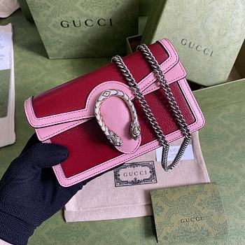 Forubags Gucci Dionysus Mini Red/ Pink – 476432 – 16.5x10x4.5 cm