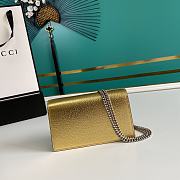 Forubags Gucci Dionysus Super Mini Gold Lamé Leather - 476432 – 16.5x10x4.5 cm - 2