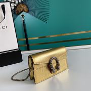 Forubags Gucci Dionysus Super Mini Gold Lamé Leather - 476432 – 16.5x10x4.5 cm - 3